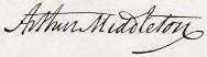 Arthur Middleton Signature