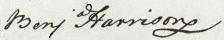 Benjamin Harrison Signature