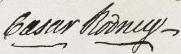 Caesar Rodney Signature
