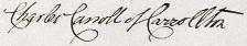 Charles Carroll Signature