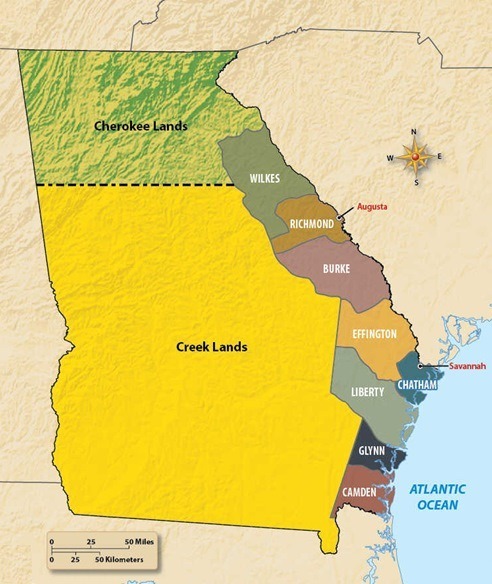 Colonial Georgia Map