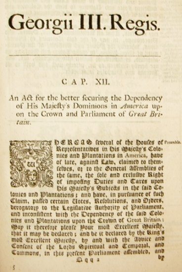 Declaratory Act of 1765