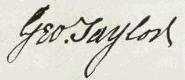 George Taylor Signature