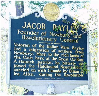 Jacob Bayley memorial, Newbury, Vermont