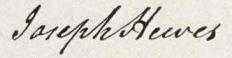 Joseph Hewes Signature
