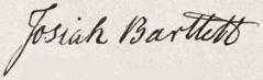 Josiah Bartlett Signature