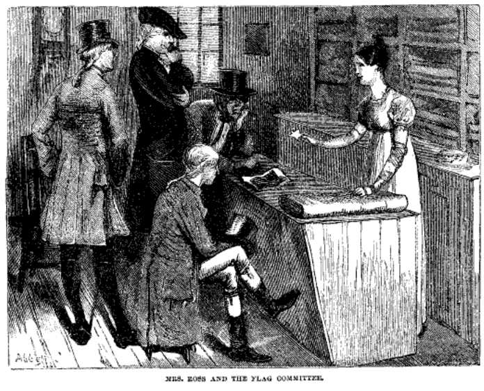 Mrs. Ross and the Flag Committee from Harper's New Monthly Magazine, July, 1873