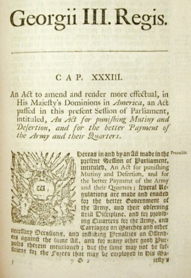 Quartering Act of 1765