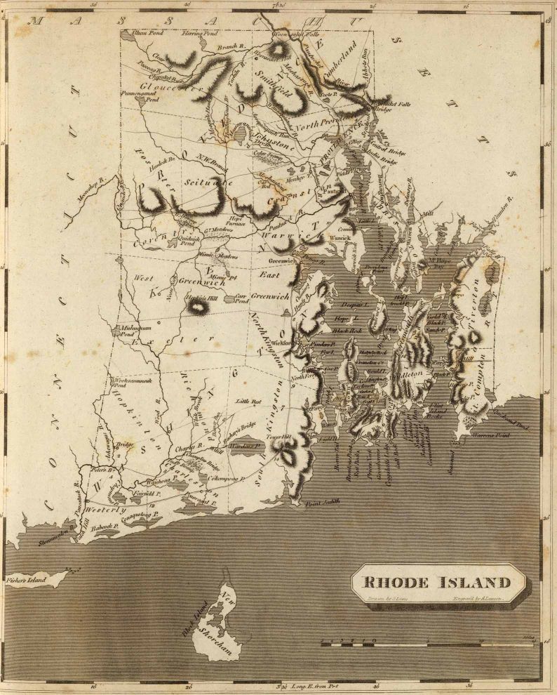 Rhode Island Colonial Map