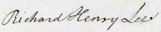 Richard Henry Lee Signature