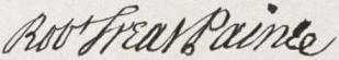 Robert Treat Paine Signature