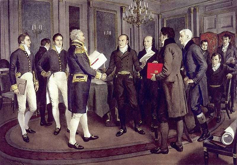 Signing of the Treaty of Ghent by Sir Amedea Forestier