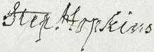 Stephen Hopkins Signature