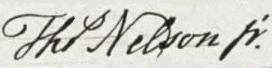 Thomas Nelson, Jr. Signature