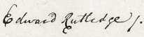 Edward Rutledge Signature