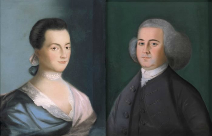 John and Abigail Adams by Benjamin Blythe