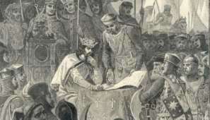 King John signing Magna Carta - 1215