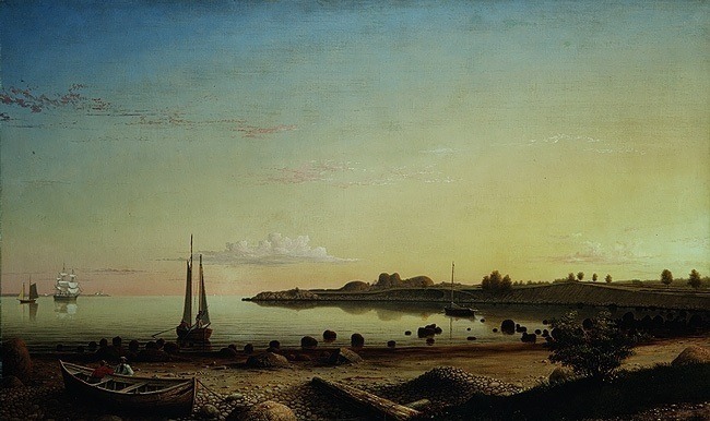 Stage Fort across Gloucester Harbor by Fitz Henry Lane